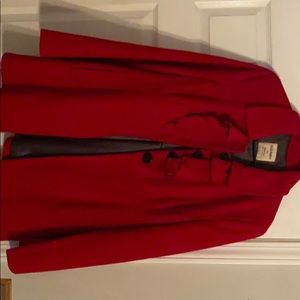 Red old navy pea coat